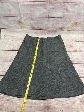 LOFT Charcoal Gray A-Line Knit Skirt